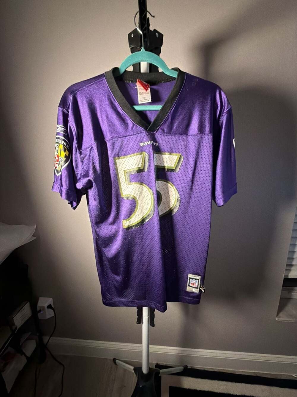 Reebok Baltimore Ravens #55 Terrell Suggs Purple NFL Jersey XL